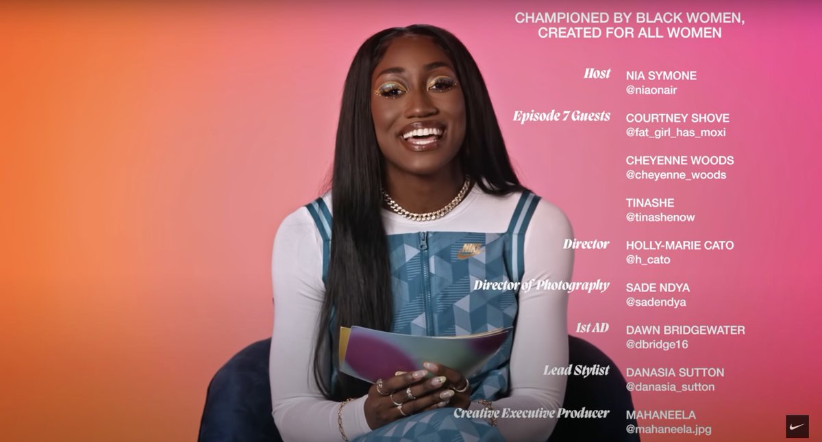 sadendya's tweet photo. Everything I do is for black women. 

Issa wrap on Season 1 of our show @Nike Come Thru! Watch all 7 episodes on Youtube and the Nike app.

Directors @foxyneela @AmaraWorldWide @HMCato 
Cinematography by @sadendya 👋🏾
Production Company: Conscious Minds

https://t.co/upvwKnJiQa https://t.co/iCGSO0TsZF