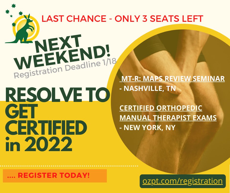 Last chance to register for next weekend's MAPS Review Course and COMT Exams.  Will you get one of the last 3 seats?
#MAPS
#GetCEUs