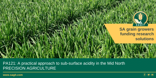 SAGrainTrust's tweet photo. 2021-22 NEW PROJECTS

What's new in SAGIT-funded research this year?

The variability in subsoil acidity in Mid North cropping paddocks is quantified by a range of means including correlation to topsoil pH maps and other soil data layers.

@AgPrecision https://t.co/M9GBVSs98x