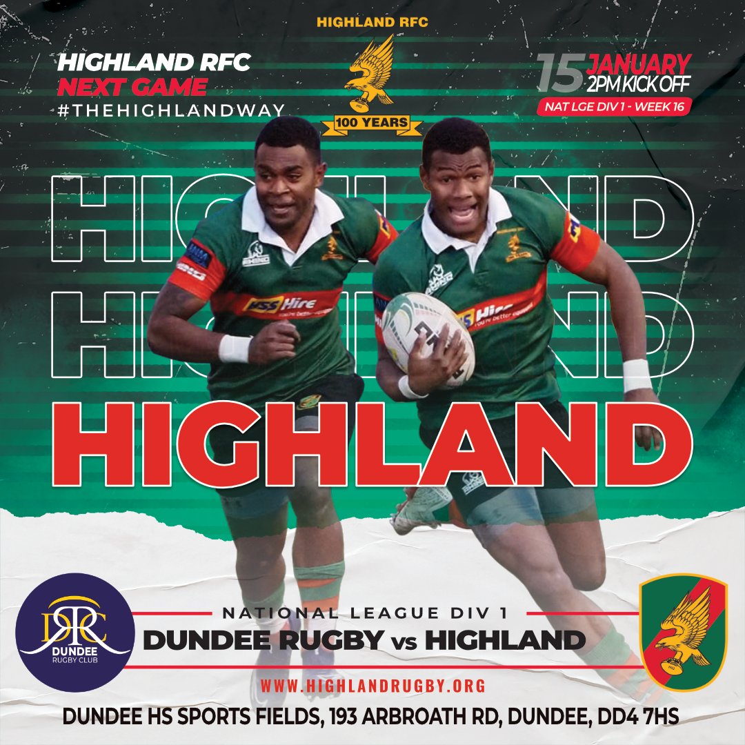 HighlandRFC's tweet photo. Here is Highland's squad for tomorrows game 
🏉 @DundeeRugbyClub 
🏆@TennentsLager  Nat Lge Div 1
📅15th Jan
📌Dundee HS Sports Fields, DUNDEE
 ⏰2 PM KO
#thehighlandway 
Thanks to sponsors  @invernesscitysuites @HSSHire @lochnessbrewery @mkmbs @RhinoteamwearS for your support🙌 https://t.co/x9BFBMNPiA
