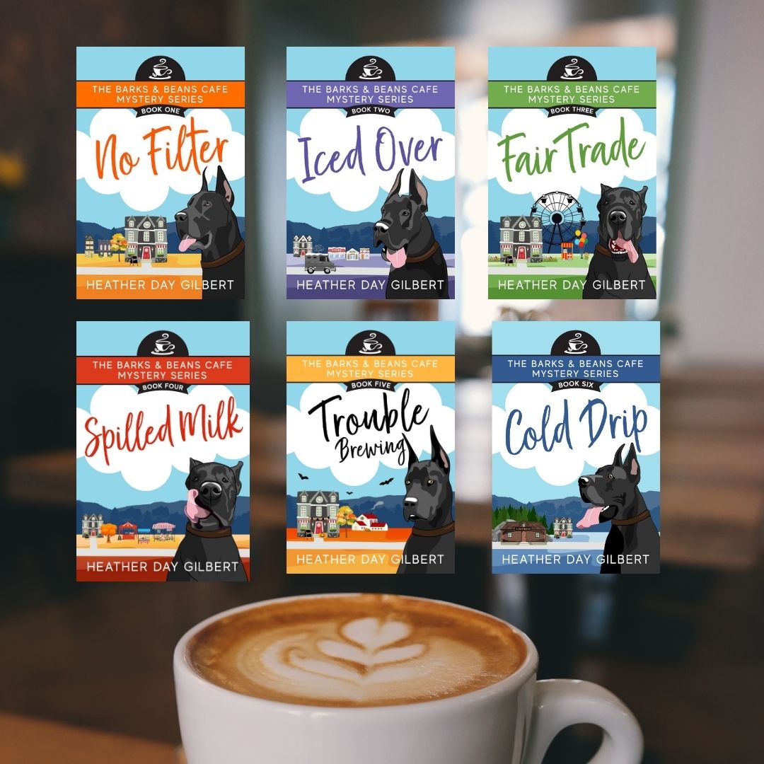 Curl up with a clean #cozymystery series that features shelter dogs, a quaint cafe, and a brother/sister sleuthing duo! #cafemystery #dogmystery #shelterdogs #greatdane #BarksandBeansCafe amazon.com/dp/B085RZG9SH
