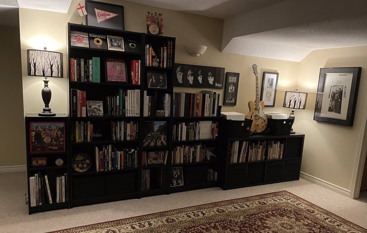 HCallaghan861's tweet photo. Fun fact:  My hubby is one of the biggest #Beatles nerds! Yep, that’s a thing!  He had “a little help from his friends”@IKEACanada on the recent upgrade, right @bryancallaghan?

#TheBeatlesGetBack 
#TheBeatles https://t.co/Uufjrbpjbk