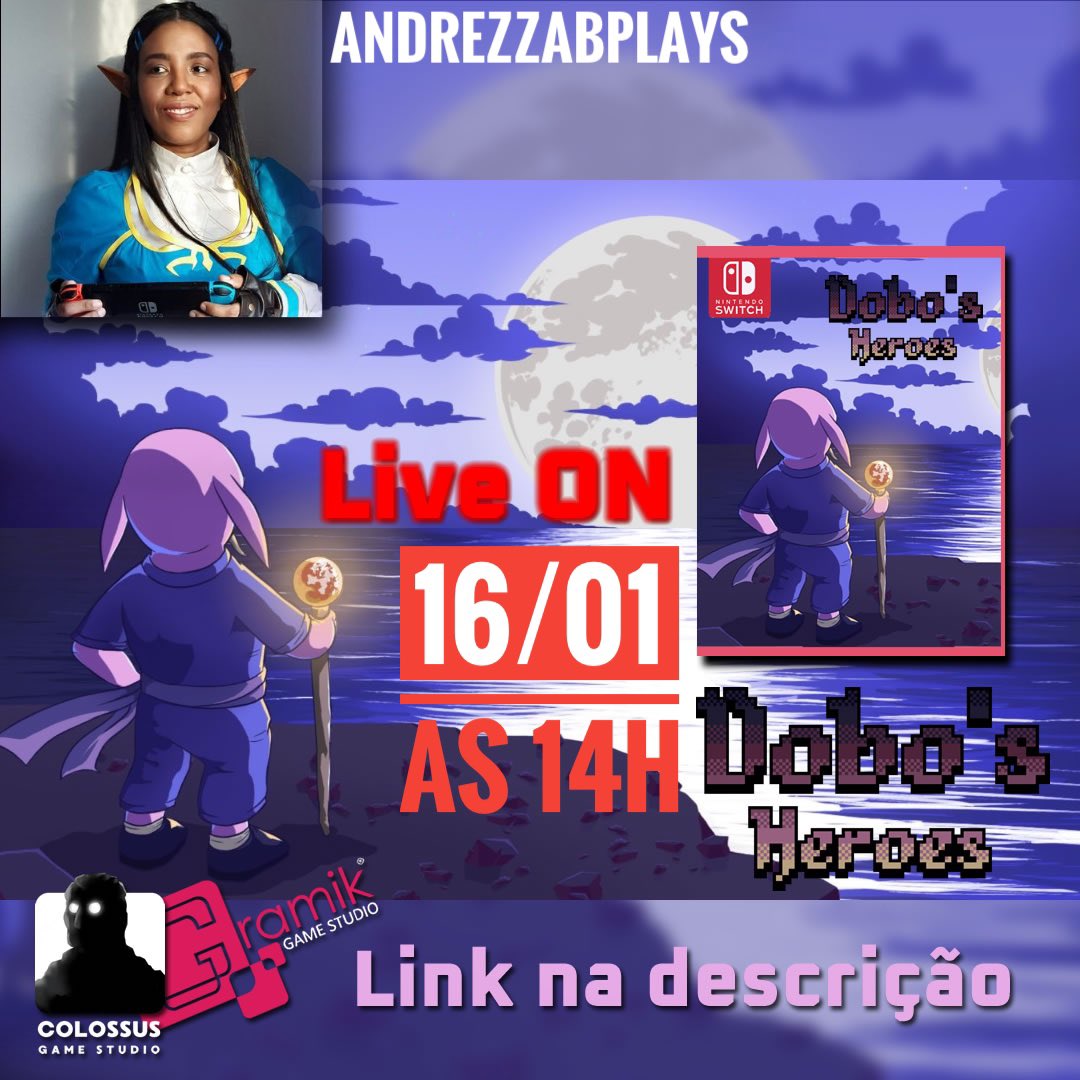 Live domingo dia 16/01 as 14h 
No canal da <a href="/andrezzabplays/">AndrezzaBPlays</a> 😀
Link: twitch.tv/andrezzabplays

Jogo desenvolvido pela <a href="/colossus_game/">Colossus Game Studio</a>🎮
Porting feito por nós da Gramik 😀