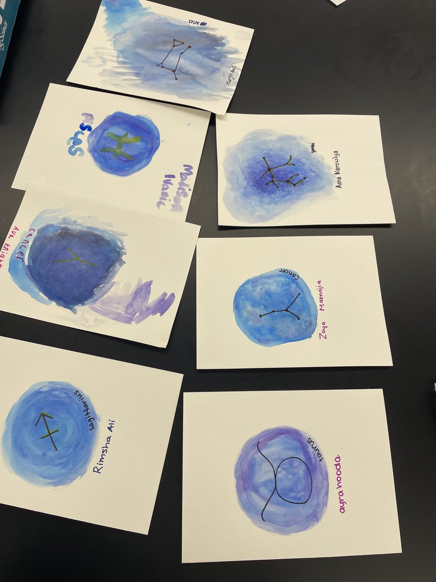 baumel_dawn's tweet photo. Science Club @HofiusKISD making science art! Flame 🔥 test to identify Star components & painting 🎨 our constellation @XanthiaVanderf2 @KleinISDscience #soaringinscience https://t.co/ZtbUbpzx0T