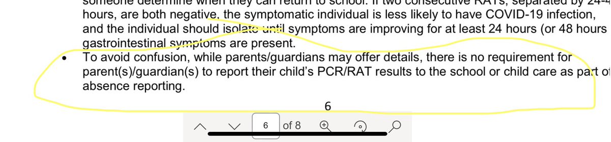 So in #YRDSB parents do NOT need to report if their child has a positive #RAT or. #PCRtest to the child’s school!