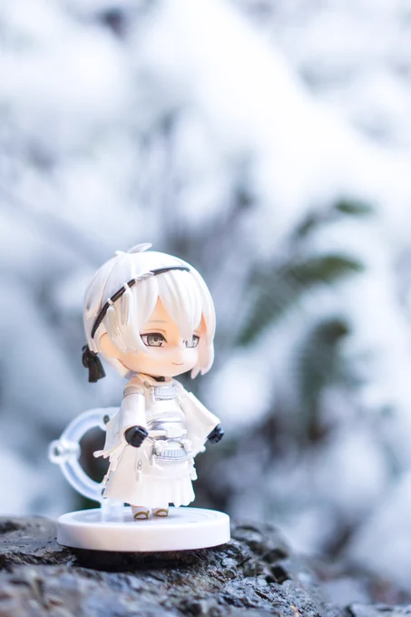 雪つもしてたー!えっえっ、雪景色の白ちかさん神々しい… 