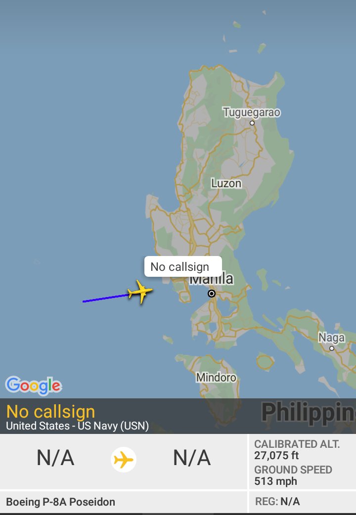 Oceanworldfree's tweet photo. ๐บ๐ฒUSN #AE67CB
#LuzonIsland's W. coast
#SubicBay
#SouthChinaSea
Boeing P-8A Poseidon https://t.co/DEDkl0x9W8