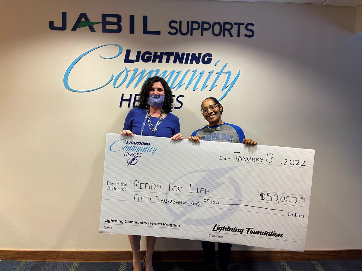 Thank you @LightningFDN for recognizing the amazing Shadai Simmons and awarding Ready for Life $50,000! We are so proud of you Shadai! 