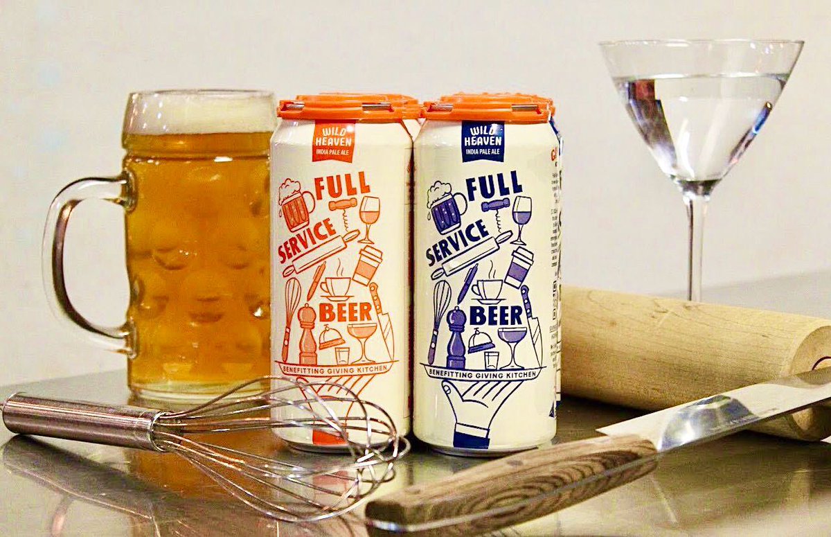 BeerWildHeaven's tweet photo. Full Service Beer is…at your service! Stock up on this beautifully balanced IPA that benefits the service industry &amp; the good folks at @givingkitchen #givingkitchen #fullservicebeer #wildheavenbeer #serveyourneighbor https://t.co/Dnj15mW7h0