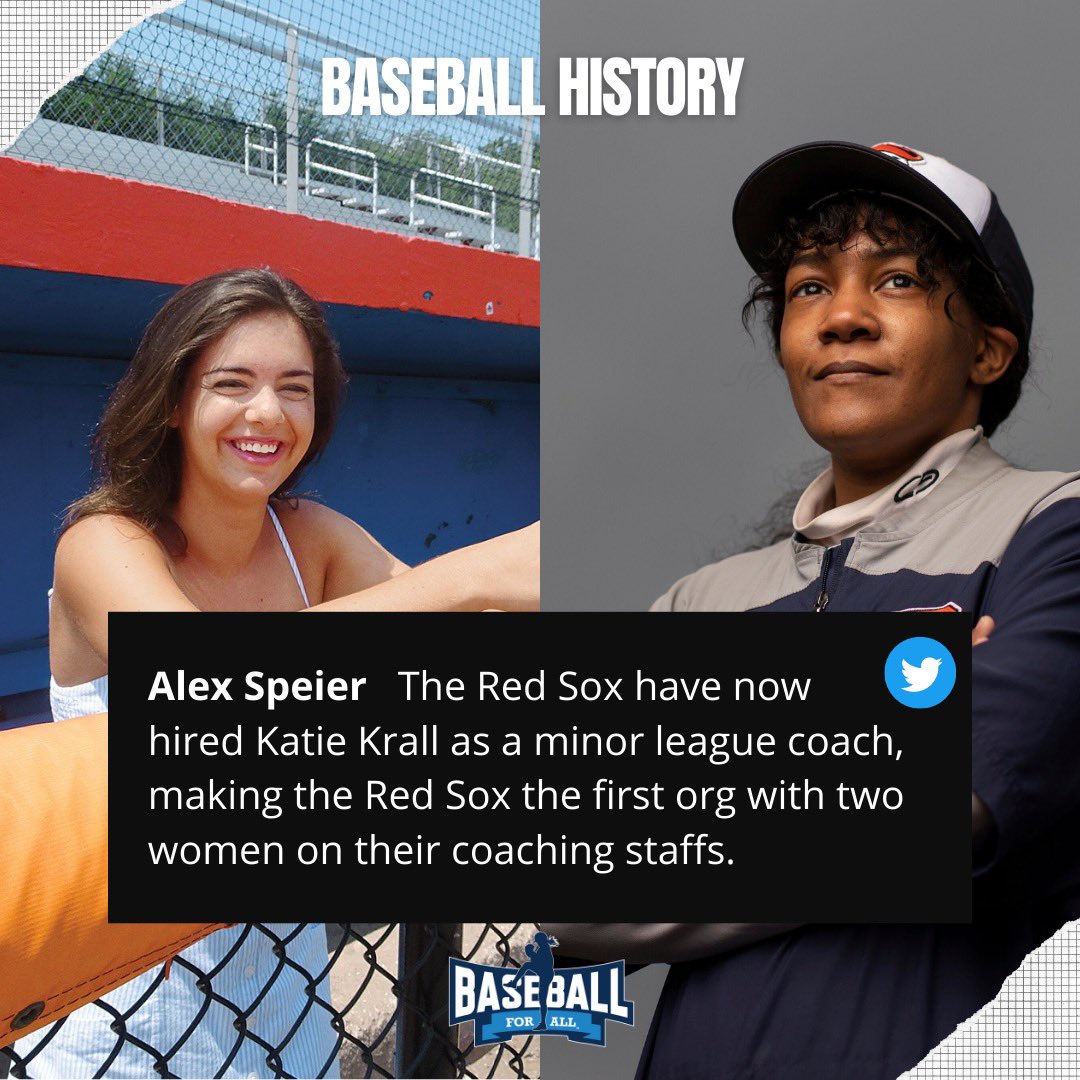 AND THE GOOOD NEWS JUST KEEPS ON COMING 💯💯💯 

Huge congrats to Katie Krall on her recent hire as a developmental coach within the <a href="/RedSox/">Red Sox</a> organization 👏 
#shesup #futureofbaseball 

(via <a href="/alexspeier/">Alex Speier</a> )