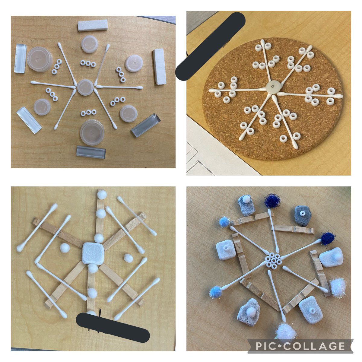 I may be tired of the snow but the kids are not! These snowflakes are quite beautiful though #sd36learn and we are noticing the math is everywhere!