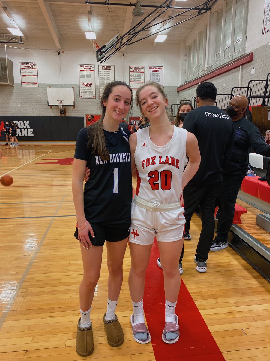 Had fun playing against my AAU girl Liv Fosina today! 💜🤞