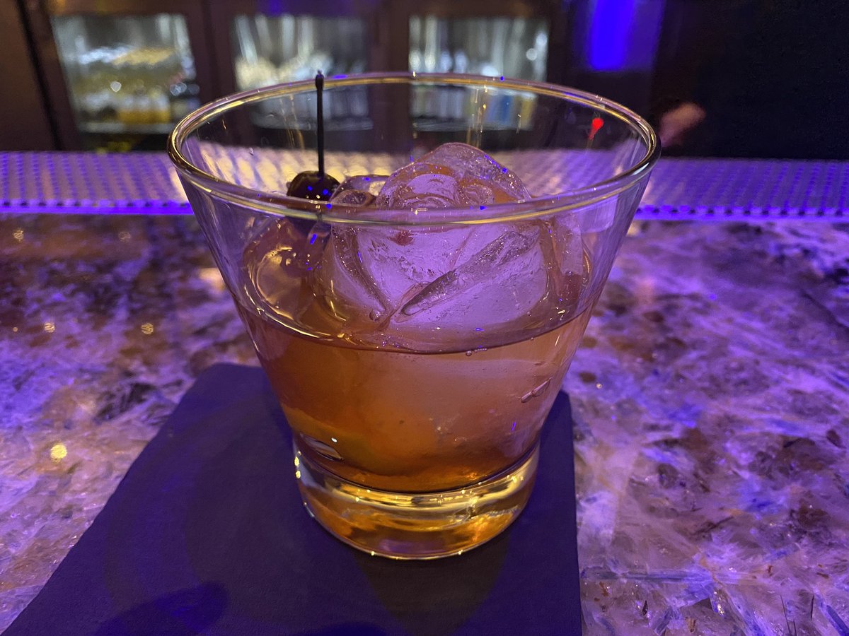The <a href="/Westin/">Westin Hotels</a> in Pasadena, CA knows what’s up when it comes to a classic old fashion. The rose ice cube is a fancy touch!