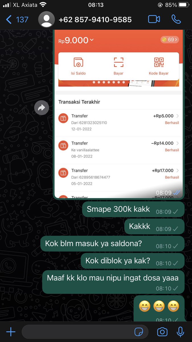 me__store's tweet photo. Mau curhat dikit xixi

Bener2 sedihhh bngett, 
lgi butuh2nya uang buat bayar kuliah, dan seneng ada yg mau beli pulsa 100 lumayan dong meskipun cm untung 5rb,, ternyata ditipu😔

Cont⬇️
#zonauang #zonaba #zonabu #zonajajanᅠᅠᅠ https://t.co/6ev6OQ8V2I