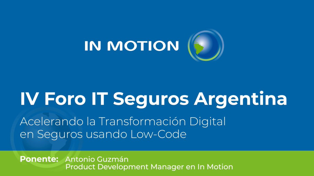 grupoinmotion_'s tweet photo. ¿Quiere saber que es Low-Code, su importancia y cómo su uso puede transformar al sector Seguros? Entérese aquí https://t.co/mLbRr74Bhb
#LowCode #Mendix #InMotionCloud #Seguros #TimeToMarket #InMotion #SegurosDigitales #VisualTIME https://t.co/Tnkz9dMR3L