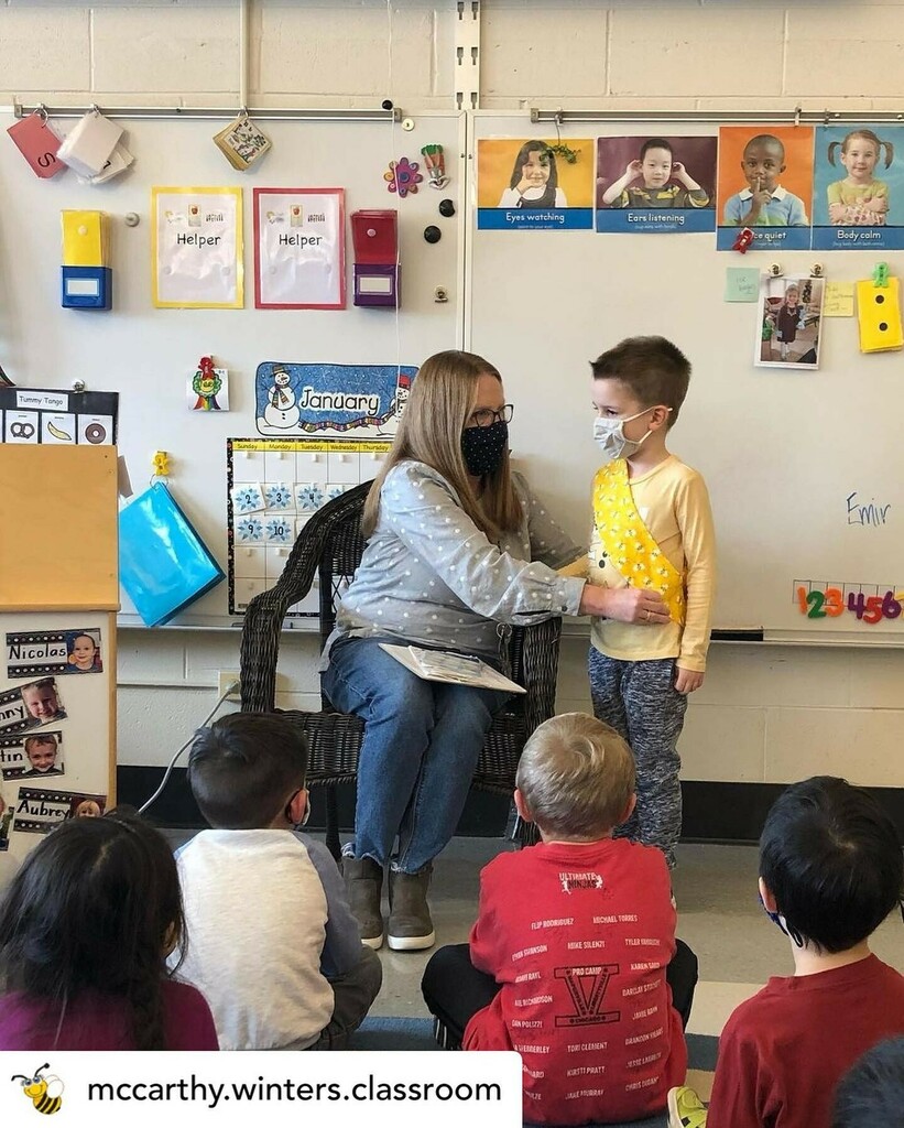 Posted <a href="/withregram/">Repost app</a> • <a href="/mccarthy/">mccarthy</a>.winters.classroom #westbrookschoolrocks🐝 #bekind #besafe #bereadytolearn #beesash🐝 #congratulations🎉 instagr.am/p/CYsQchhs592/