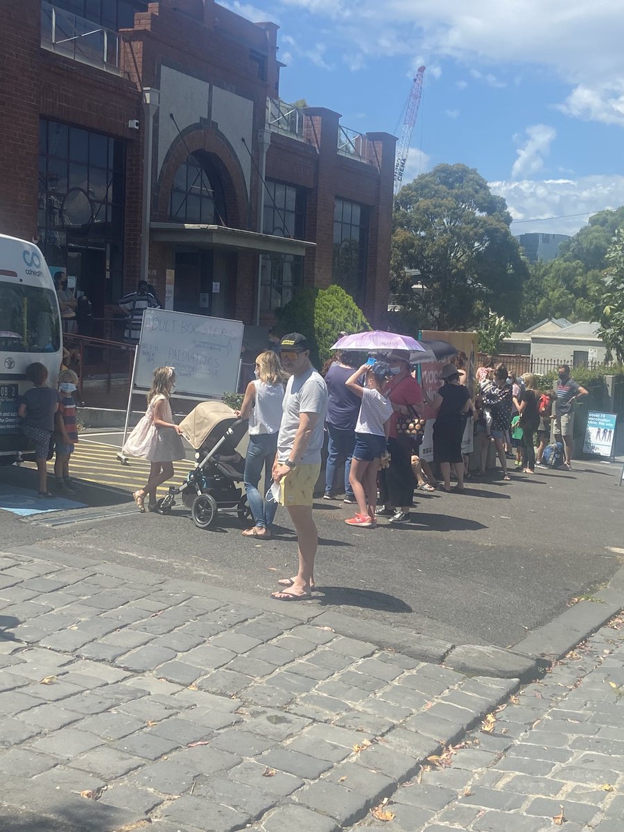 kathcarroll's tweet photo. @VicGovDH waited in line with my 3 kids for 1+ hours to get 5-12 vaccine and just left as we were getting sunburnt and dehydrated. How can you expect children to wait in the heat for hours? So now I have no appointment and they are not vaccinated. @theheraldsun @theage #auspoll https://t.co/WuJKU8YdOX
