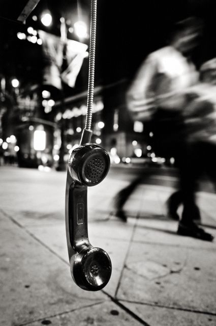 When the phone was tied with wire human were free