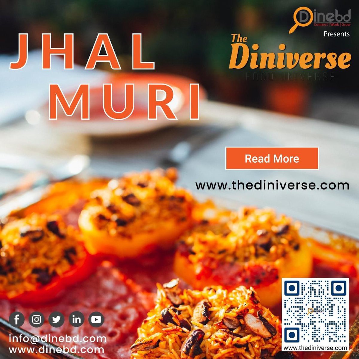 Jhalmuri is a common street food in Bangladesh. To learn more about this mouthwatering street food visit: thediniverse.com 
Page no: 110 & 111 (December edition) 

#Jhalmuri #popularstreetfood #dinebd #thediniverse #fooduniverse