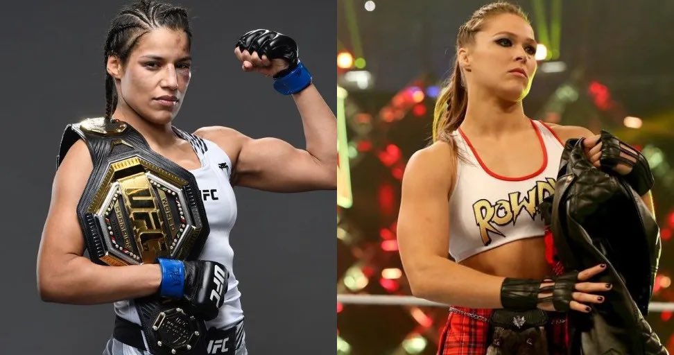 WMMARankings's tweet photo. UFC champ Julianna Peña would love to “pull Ronda Rousey” out of retirement, details bad blood dating back to 2013 https://t.co/pPegx4wcpT https://t.co/Mcqd722mB7