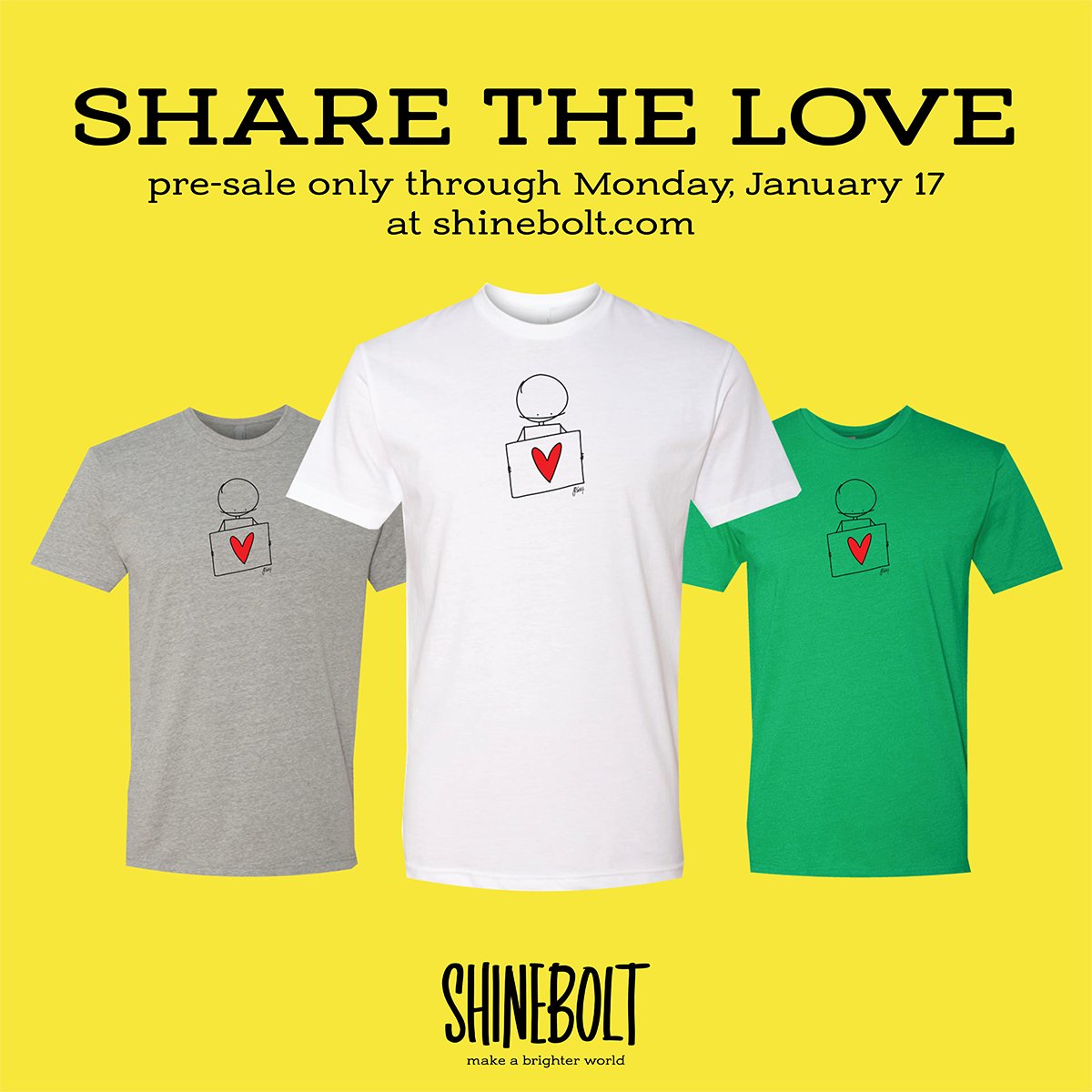 shinebolts's tweet image. Seems fitting the first T-shirt in our Shinebolt Artist Series is Love It by @Jesch30. Pre-sale only. Claim your size and color now. 💥⚡️  shinebolt.com/collections/me… #shineon #messengers
