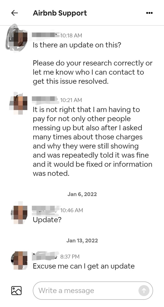 Airbnbhostin's tweet photo. @bchesky This is all the @AirbnbHelp you will get as a host. Either get ignored or ticket closed out to avoid responsibility on a mistake. https://t.co/PSEQlgrrjA