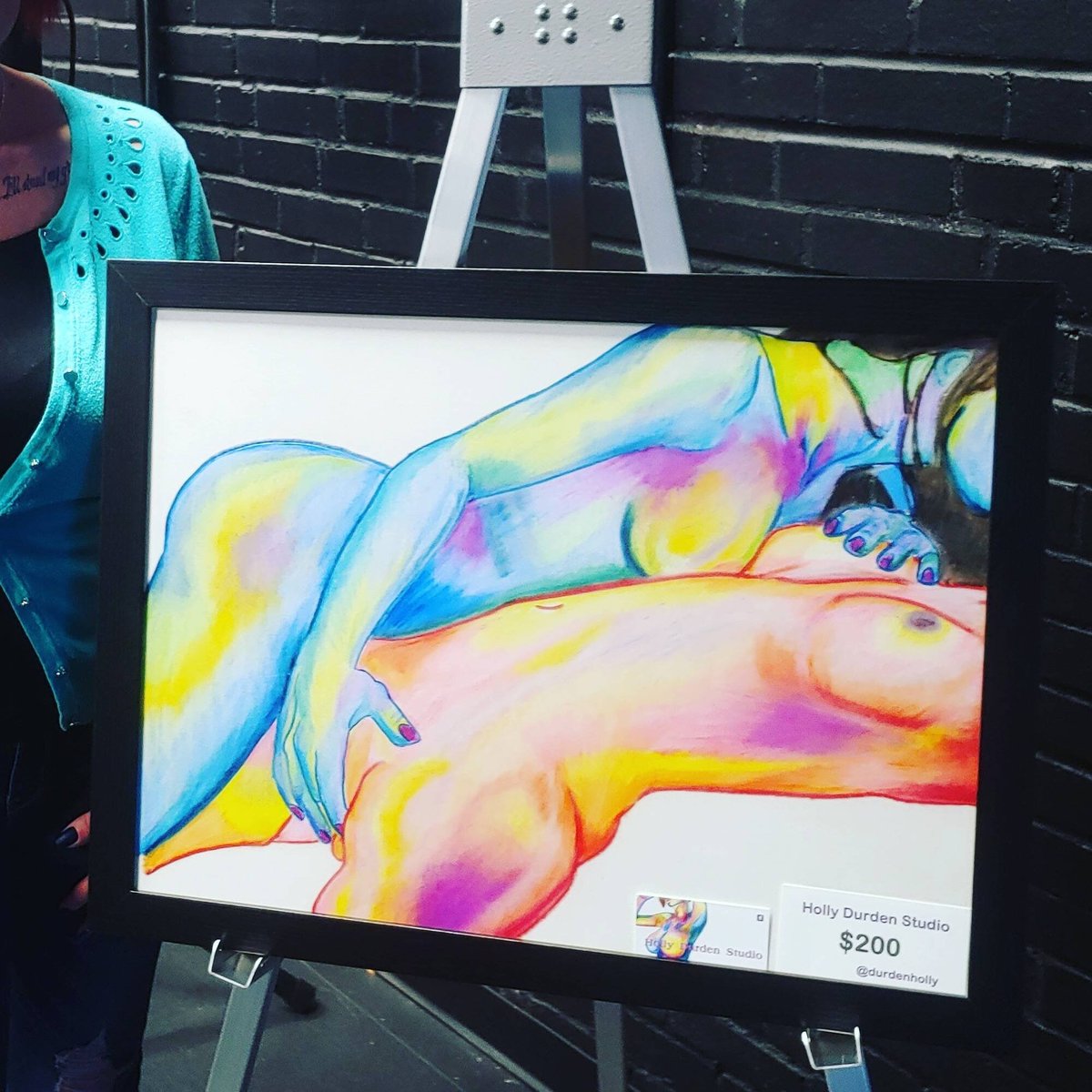 DurdenHolly's tweet photo. from my #etsy shop: Abstract erotic art, embrace, Giclee print, colored pencil, sapphic, no frame #lgbtqpride https://t.co/hmXiwsVS8O https://t.co/YlciYScOTy