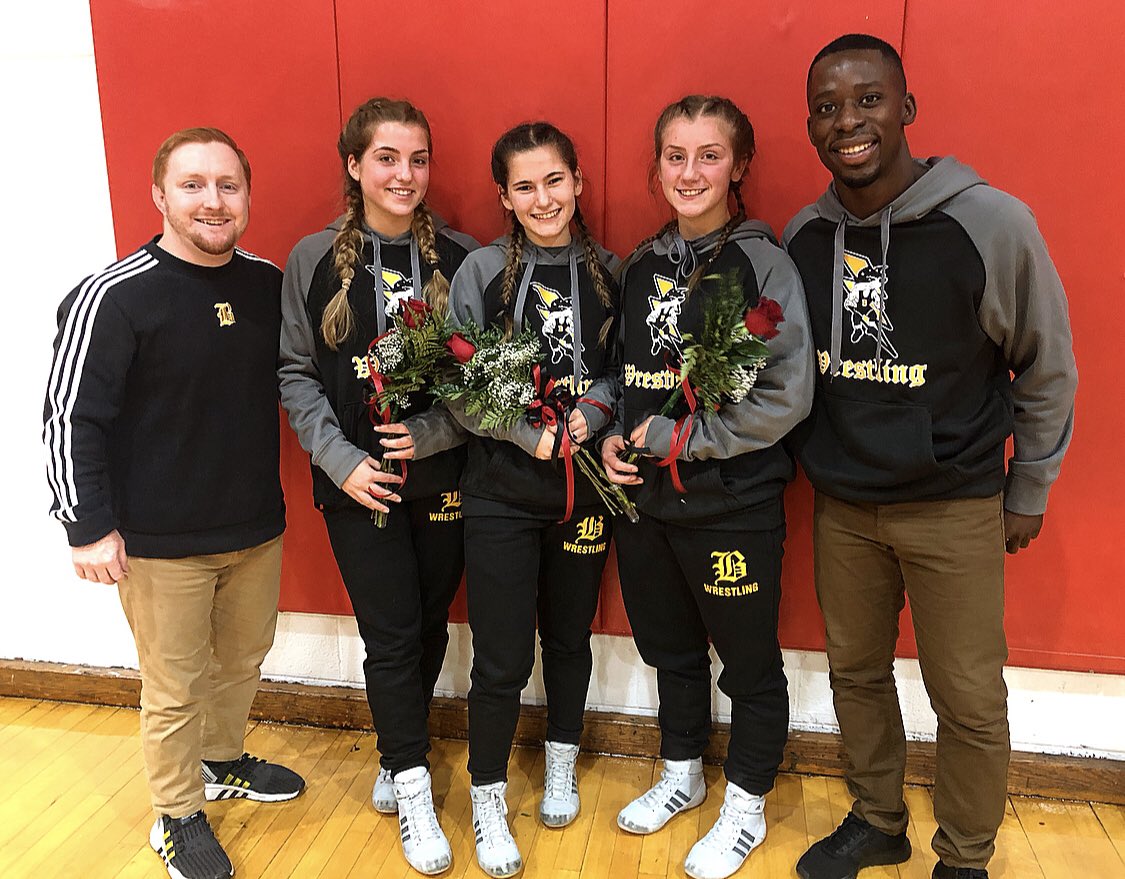 Thank you to <a href="/KingswayWrestle/">Kingsway Wrestling</a> Girls Wrestling and <a href="/Dragons_AD/">Kingsway Athletics</a> for incorporating our Seniors into tonight’s ceremony! 

Mazzella, Saranin, Santoro, and Klama all earned bonus point victories in tonight’s multi-team event! 

The boys are back in action THIS SUNDAY at Lakewood!