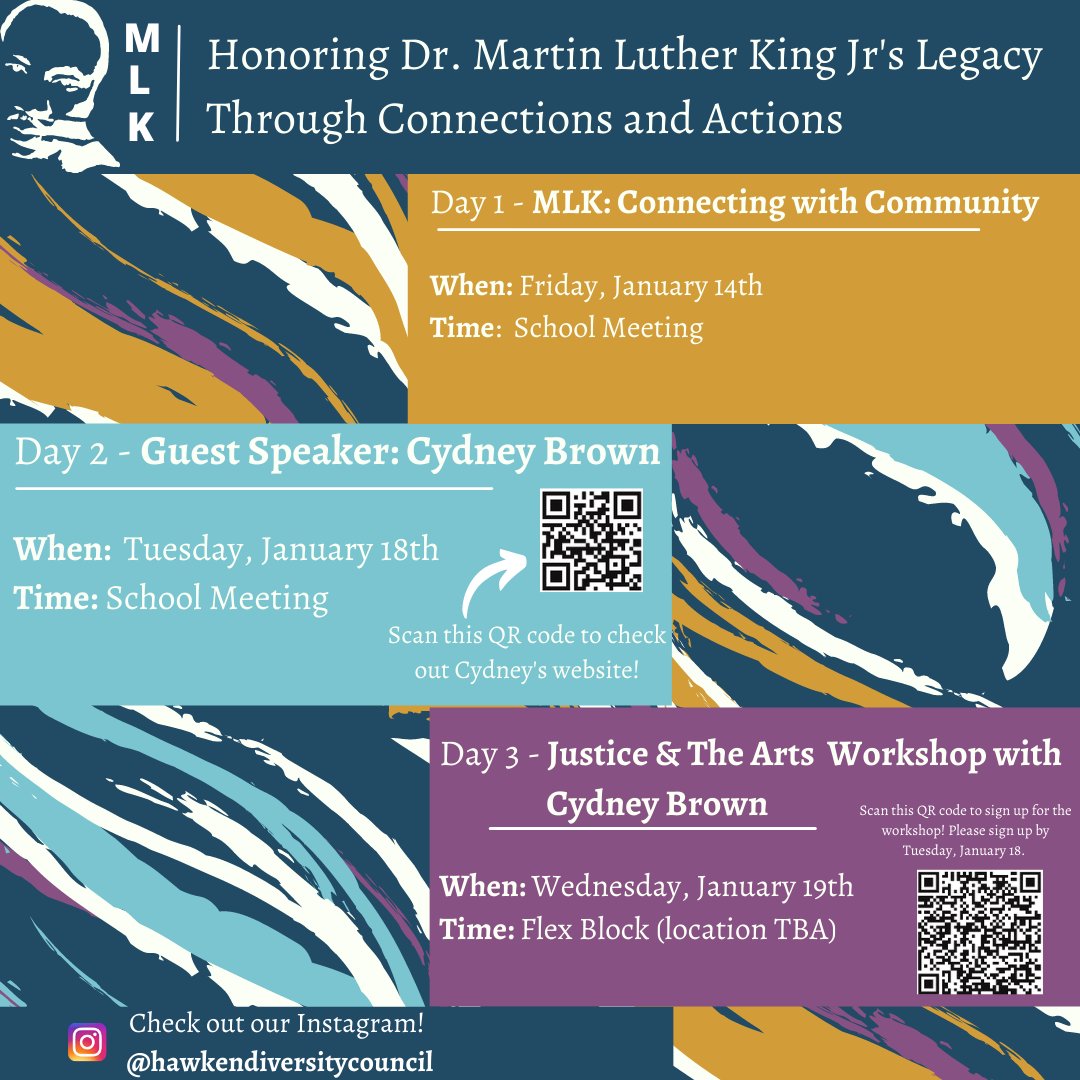 Super excited for all these events next week <a href="/HawkenSchool/">Hawken School</a> with our student-led #DiversityCouncil