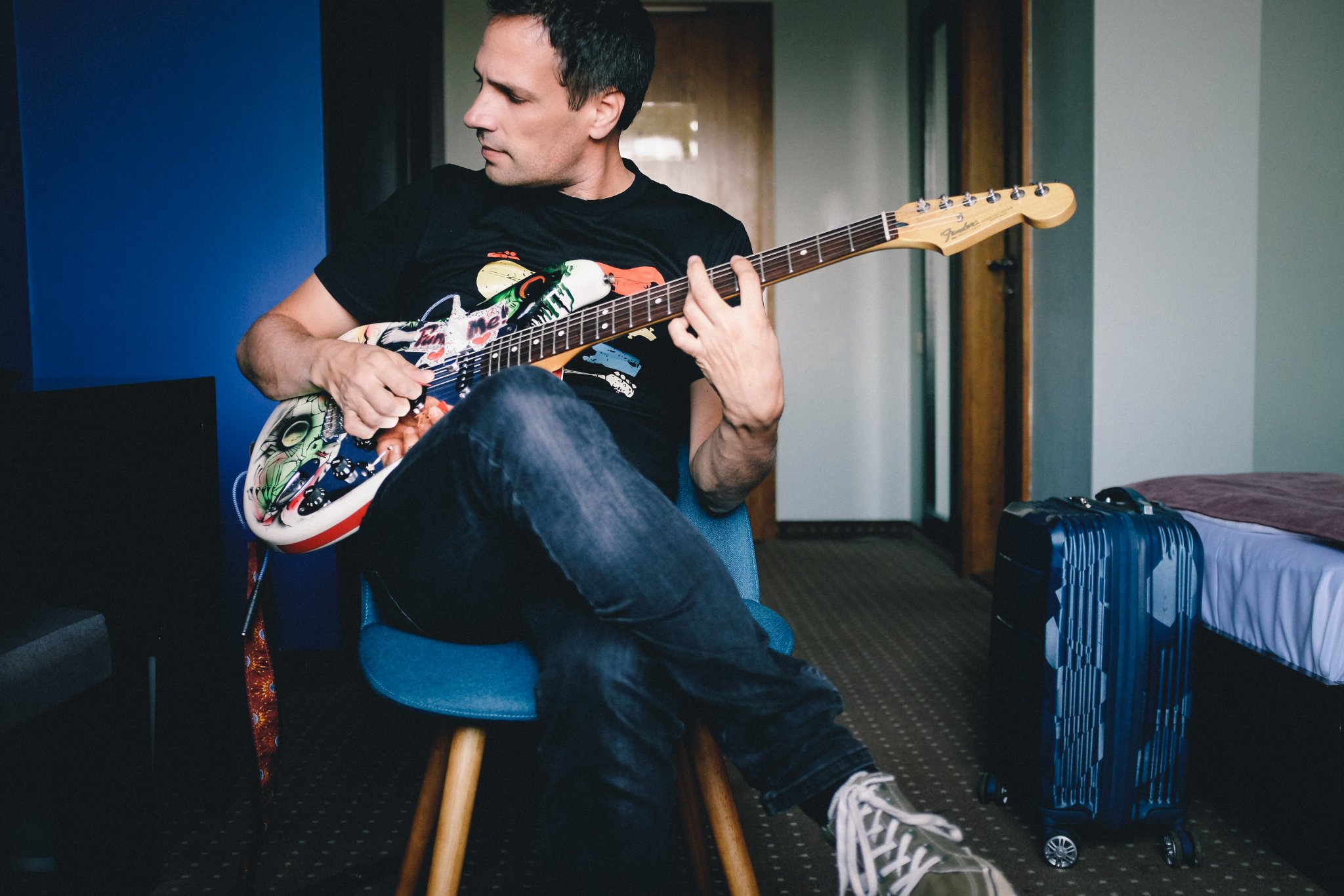  Happy Birthday to the guitar hero! (Made myself a Trevor Rabin guitar many years ago...) 