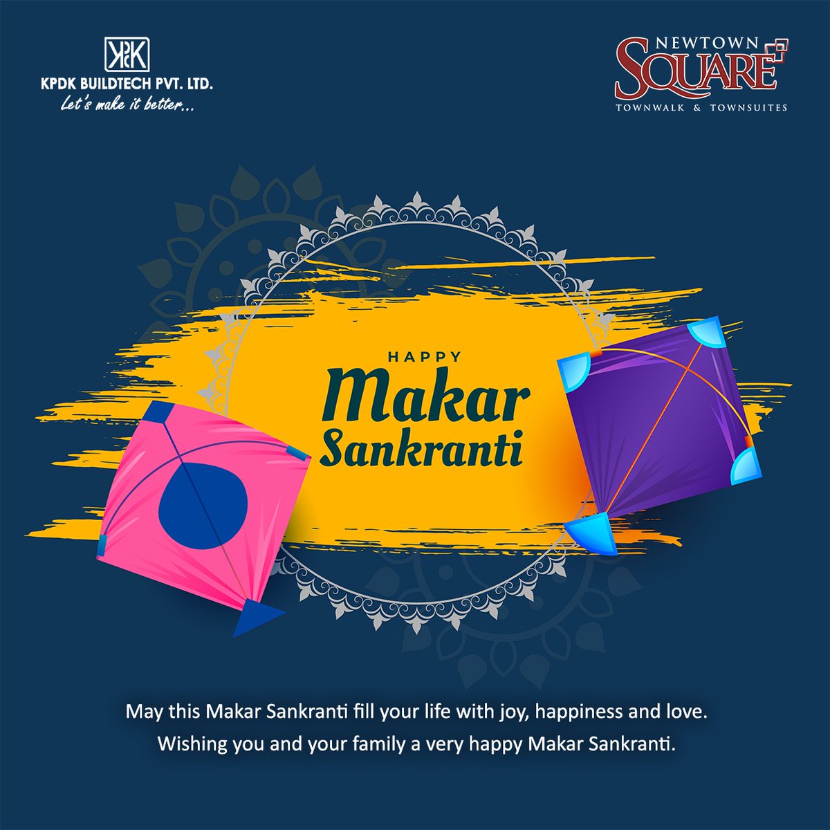 KpdkBuildtech's tweet image. May this Makar Sankranti fill your life with joy, happiness and love. Wishing you and your family a very happy Makar Sankranti.
#HappyMakarSankranti #HappyMakarSankranti2022 #kpdkbuildtech #newtownsquare #realestate #commercial #shoppingmall
