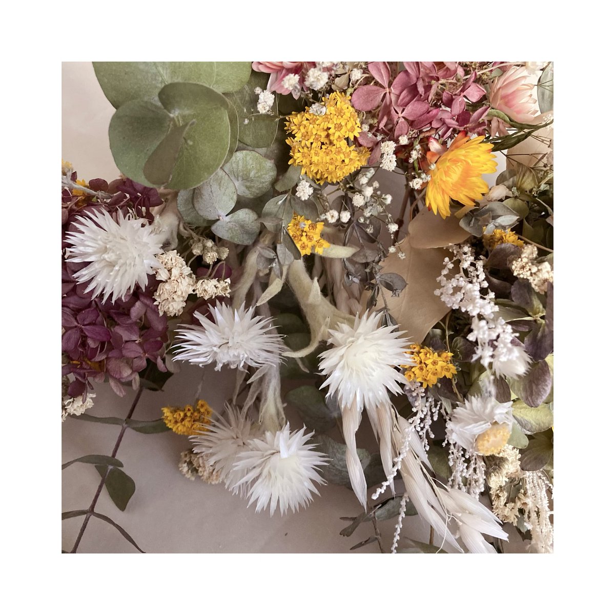 ドライフラワー スワッグ❁¨̮⑧ 紫陽花 ラベンダー ボタニカル 花束♪