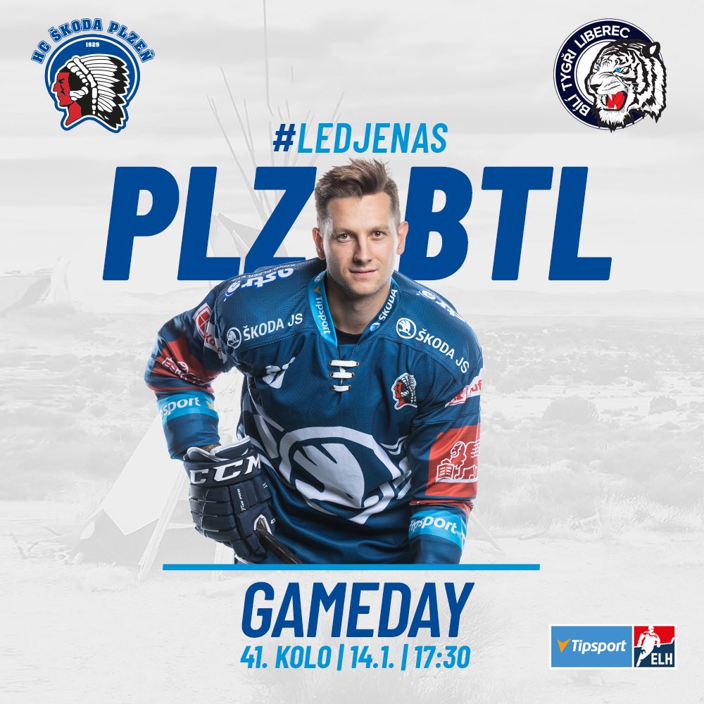 HC_Plzen's tweet photo. Dnes jdeme doma na Bílé Tygry! 🔵⚪️ Držte nám palce během dalšího boje o extraligové body! ✊ #PLZvBTL #TELH #ledjenas https://t.co/IA6voCRwZ9