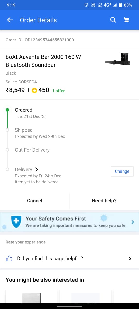 krishnarupesh7's tweet photo. #flipkart the order I have placed on 21stDec 2021 has not been delivered till 14th Jan 2022. customer care is saying to place the new order again after price got increased by 2000 now. I didn't understand what to do. https://t.co/s28v85xSuW