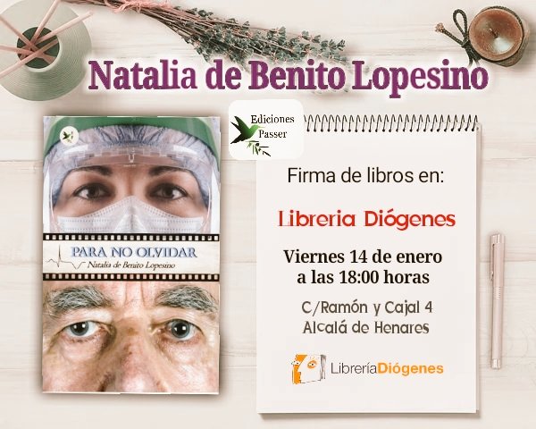 Os recordamos que hoy <a href="/NataliaDeBenit2/">Natalia De Benito</a> estará firmando Para no olvidar desde las 18:00 h en la Librería Diógenes de Alcalá de Henares. No os perdáis la oportunidad de llevaros su historia firmada. #AlcalaDeHenares #libreriaDiogenes #firma #LibrosRecomendados #Covid_19