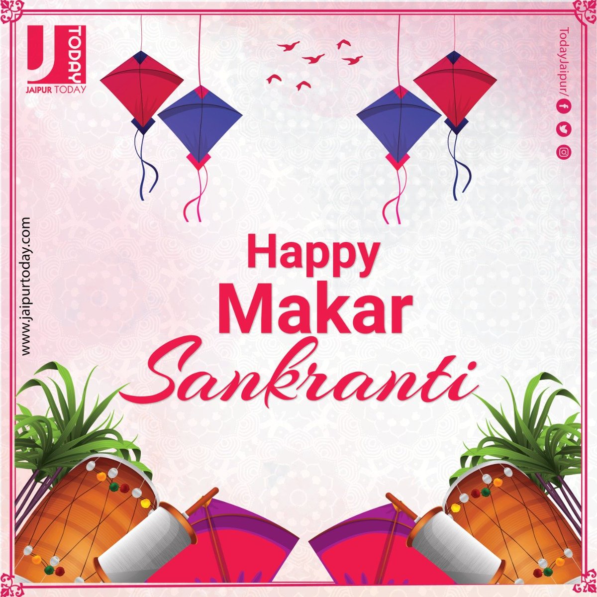 TodayJaipur's tweet photo. Wish you all a very Happy Makar Sankranti. 

#JaipurToday #HappyMakarSankranti #MakarSankranti #Sankranti #FestivalOfKites https://t.co/2sdV9FoCBU