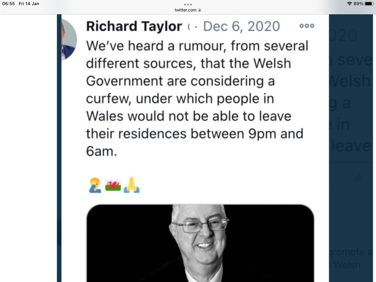 eva41111265's tweet photo. @GBNEWS @danwootton Just some of the misinformation @GBNEWS contributor Richard Taylor has promoted about @PrifWeinidog .
@GBNEWS would be advised to use honest brokers.
#DickTheGrift https://t.co/PGIsvMvWa9
