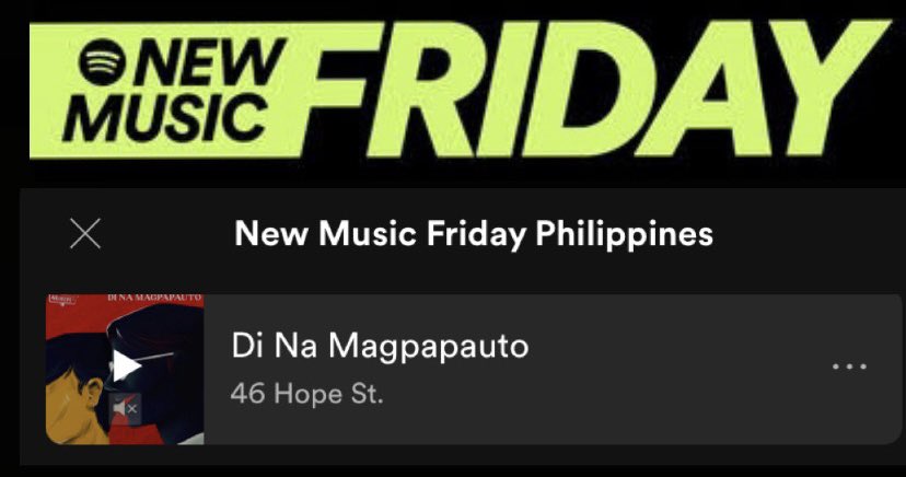 neilcgregorio's tweet photo. Big thanks to @Spotify_PH! Playlisted on NMF 🇵🇭
@WidescopeEnt (WE)
Stream: https://t.co/kqbjbOMsy8
#46hopest #dinamagpapauto #OPM https://t.co/WEnQVgnOG9