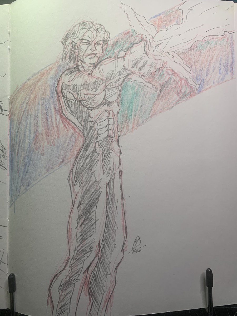 TruthfulComics1's tweet photo. and clean it up digitally, kind of like it's energy 💪🏼#originalcharacter #sketchbook #traditionalart #comics #indiecomics #comicspuertorico https://t.co/aFEvHNAIeY
