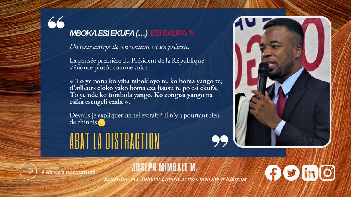 Mboka esi ekufa (...)

... Esi Ekufa?!

#Abat la distraction!

<a href="/KasongoKas/">✍️(3K) KASONGO KAS</a>