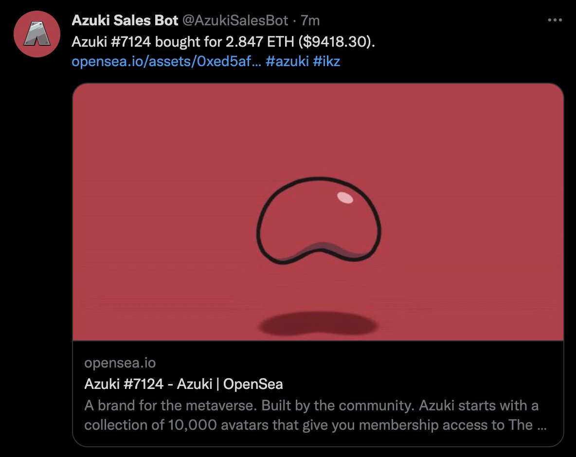 Lean, mean, bean machine. Follow @AzukiSalesBot to see them beans fly!  OpenSea: https://t.co/ipksNl6Cbh