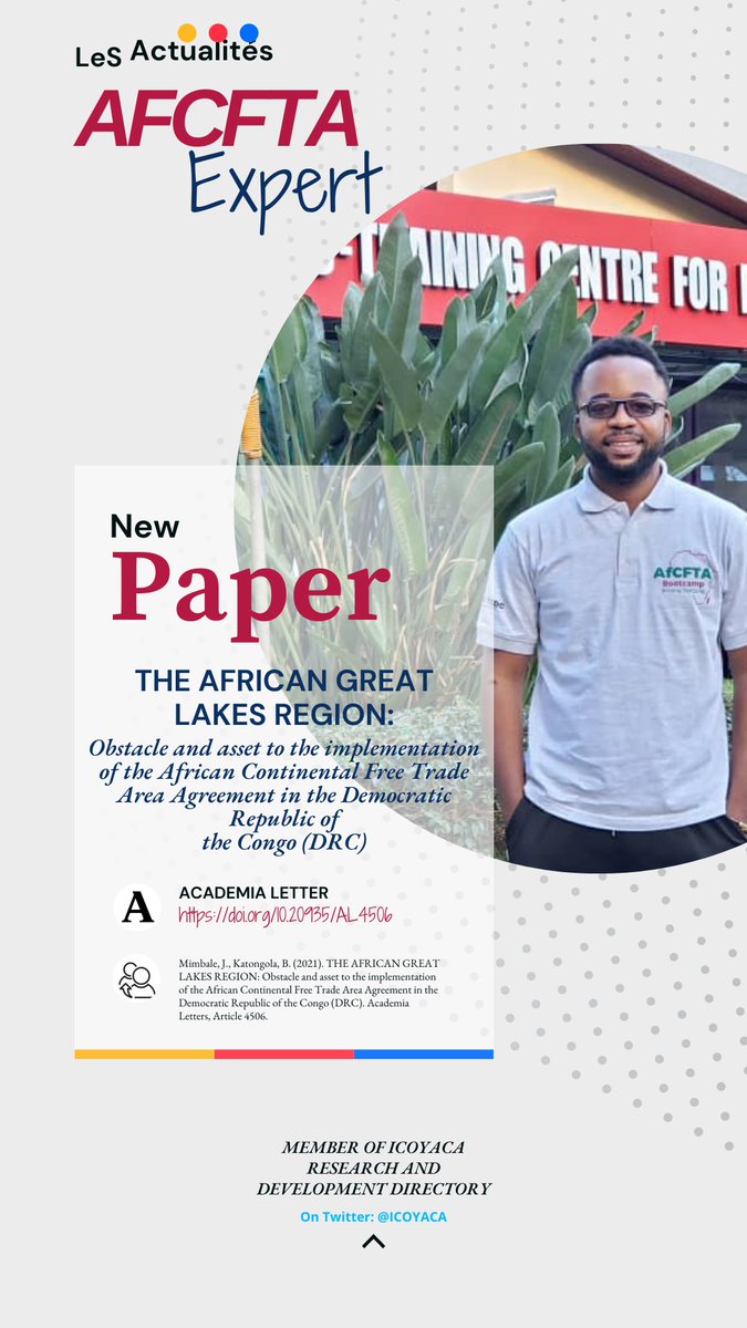 Ca y est, le pays peut enfin compter sur nous...

Suivez-nous sur:

Academia: unikin.academia.edu/JosephMimbale

Researchgate: researchgate.net/profile/Joseph…

Twitter: <a href="/JMimbale/">Joseph MIMBALE</a> /and <a href="/ICOYACA/">AfCFTA Youth Advisory Council</a>

LinkedIn: linkedin.com/in/joseph-mimb…

Instagram: instagram.com/josephmimbale/

Web site: wecsc.org