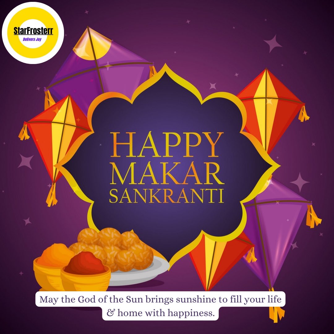 StarFrosterr's tweet photo. Happy Makar Sankranti🌞🪁
May this Makar Sankranti fill your life with joy, happiness, and love.🌈

Follow @StarFrosterr 
#makarsankranti2022 #MakaraSankranti #HappyMakarSankranti #celebration #blessings #sunshine #branding  #clothingbrand #starfrosterr #starfrosterrturns1 https://t.co/e8vdRBi8rI