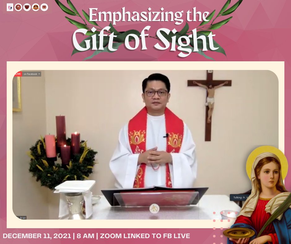 CEU_OSC's tweet photo. The liturgy not only commemorates the Patron Saint's Feast Day, but also implies to oneself that it is our role and right to prioritize our eyes! 👁❤️ https://t.co/aLTwzxTH6E