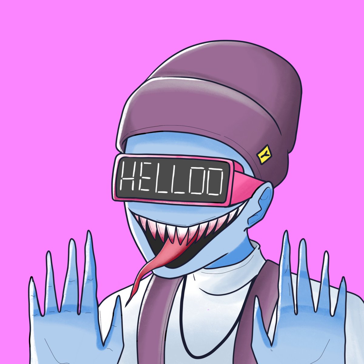 Hankazeee_'s tweet photo. helloo~ this is my first nft art
he's cant talk, so he's used that text display :)

say hi to him bro! 
find at https://t.co/94taINomU1
#NFTCommunity #NFTartist #nftart #nft #opensea https://t.co/ROZLMKbhEg