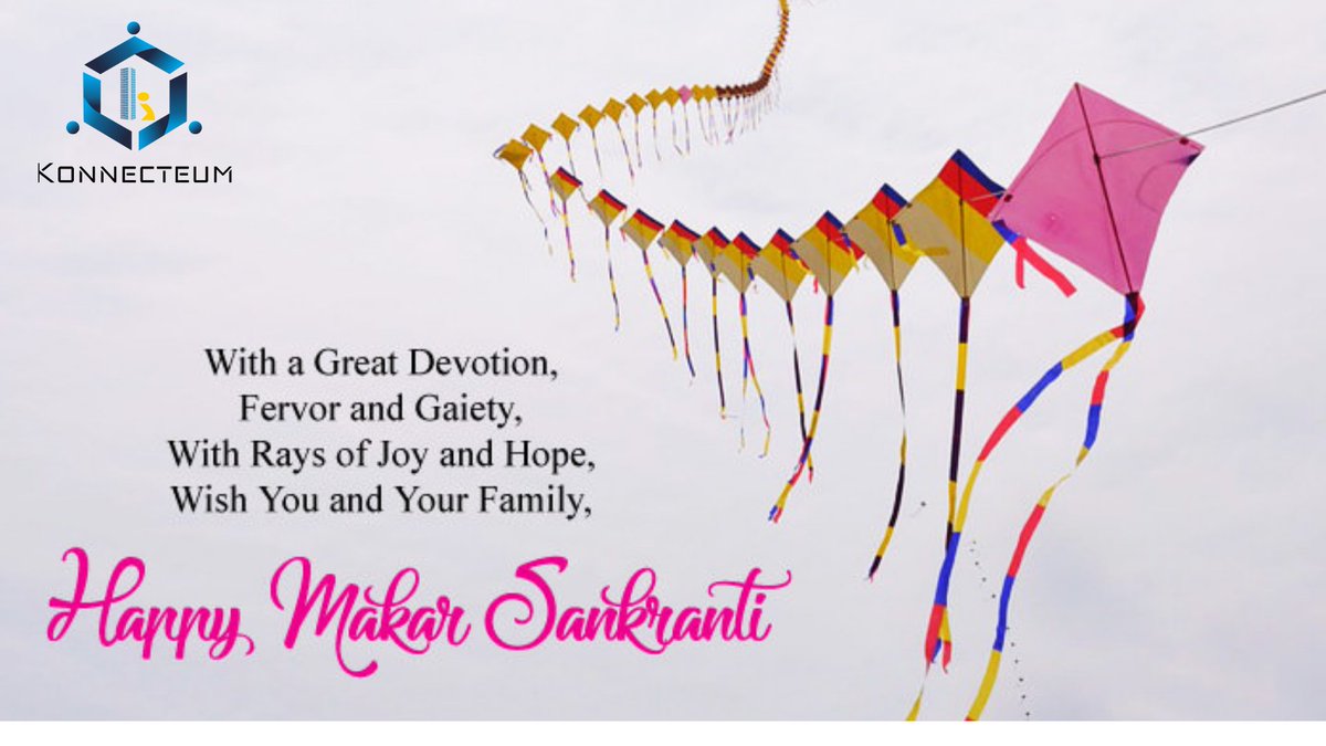 konnecteum's tweet photo. On this auspicious day of Makar Sankranti, here's wishing you happiness, peace, and prosperity. Happy Makar Sankranti!
#happiness #makarsankranti #kyros #konnecteum https://t.co/lSV25oIFFT