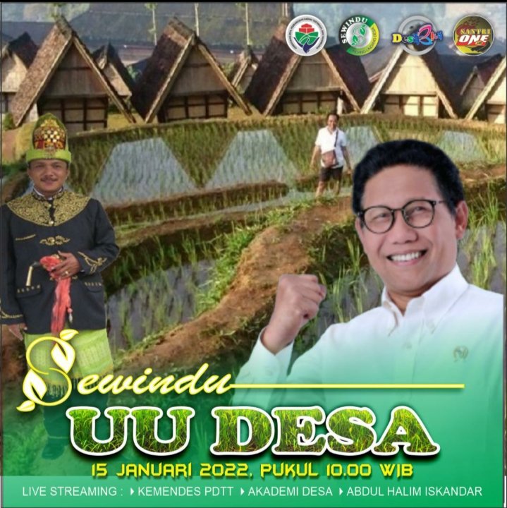 2 hari lagi, Sewindu UNDANG UNDANG DESA
"Percaya Desa, Desa Bisa"
<a href="/jokowi/">Joko Widodo</a> 
<a href="/halimiskandarnu/">ABDUL HALIM ISKANDAR</a>
 <a href="/imansyukri/">Iman Sukri</a>  <a href="/malik_haramain/">malikharamain</a> <a href="/tppkemendes/">TPP KEMENDES</a> <a href="/SukoyoKasekpro/">Sukoyo</a> <a href="/azzameldzikrie/">#SantriIndonesia</a> <a href="/Brigade01Arwan1/">Muh Arwani</a> <a href="/TPPISUMUT/">TPP SUMUT</a> @KoorprovSumut
 <a href="/tppdeliserdang/">TPP DELI SERDANG</a> 
<a href="/siagian_saipul/">saipul siagian, M. Si</a>
<a href="/arisfad02268925/">aris fadillah</a>