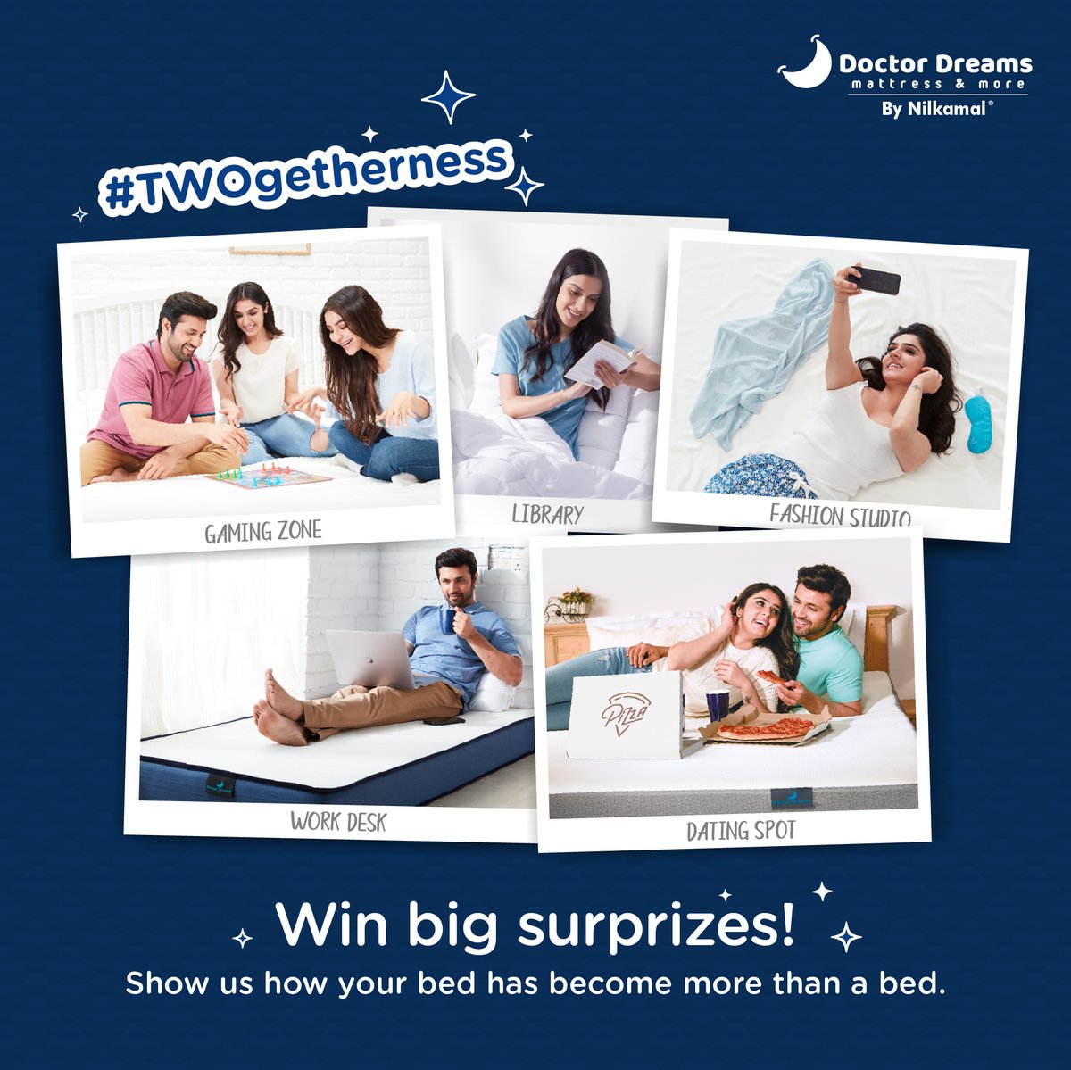 nilkamalsleep's tweet photo. In the last 2 years, our beds became conference rooms, nurseries & what not! As we turn 2, we want to know how you used your bed. Here’s how:
- Upload a picture & tell us how unusually you used your bed with #TWOgetherness
- Mention 3 friends
#DoctorDreams #happysleepdelivered https://t.co/WPMG3Hrrpm