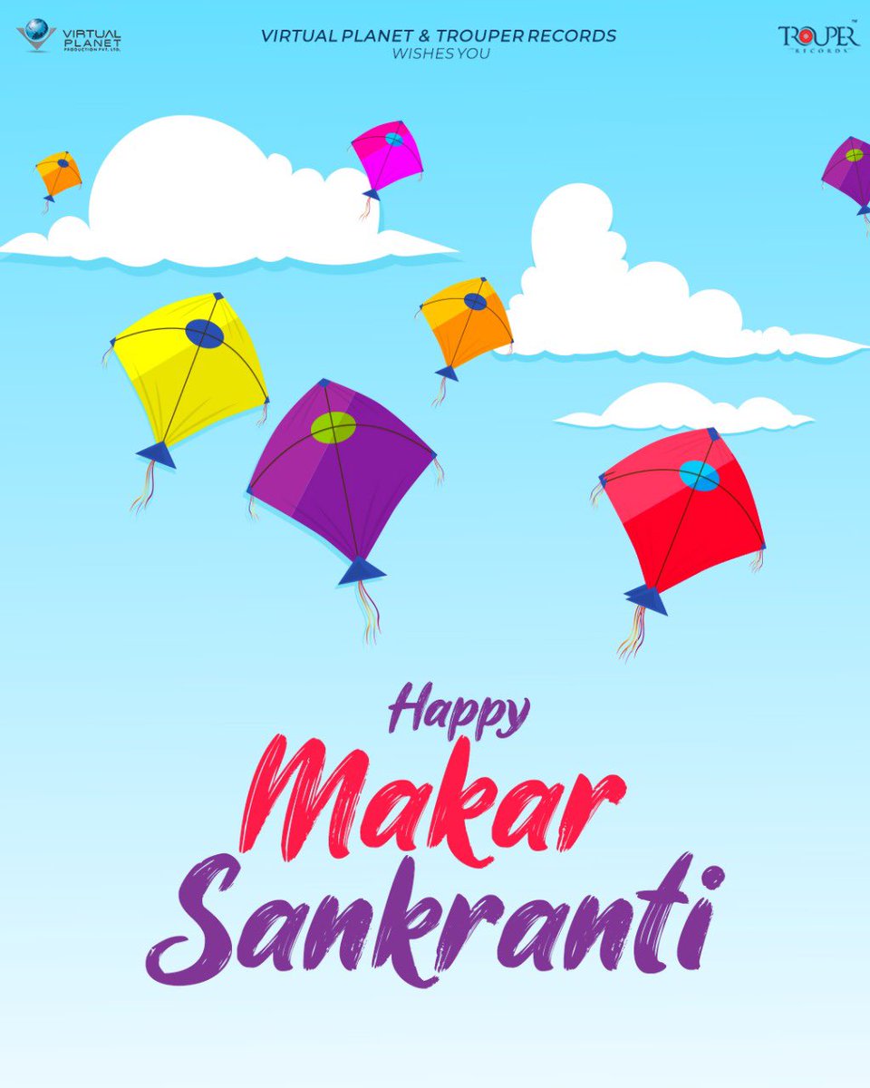 honeytrouper's tweet photo. Explore out the brightest light of life with positivity and hearty music 🎶 Wish you a very Happy #MakarSankranti 🪁 and a Positive Beginning from Team @Trouper_Records 🎶 https://t.co/ArKnZ2l9pV