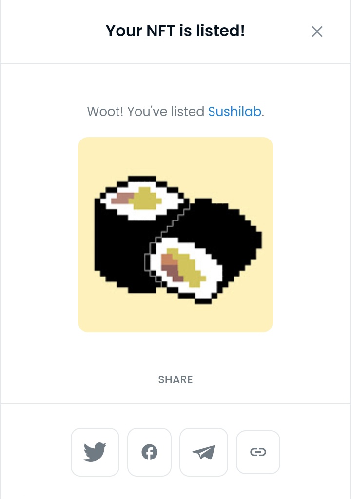 YoudzNFT's tweet photo. NFT #SushiLab, just listed on https://t.co/Q5n84NK9a3.
Check in my collection: https://t.co/OBh5uzqjs0

@opensea @ethereum @0xPolygon @binance @ArnoldPoernomo 

#NFT #NFTdrop #nftcollector  #NFTCommmunity #ETH #BSC #PolygonNFTs #NFTs #opensea #NFTCollection #NFTGiveaway https://t.co/he2sKPKJSU
